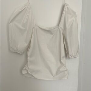 Zara White Puff Sleeve Blouse